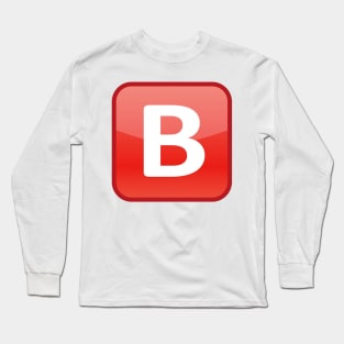 B button emoji Long Sleeve T-Shirt